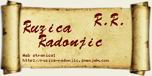 Ružica Radonjić vizit kartica